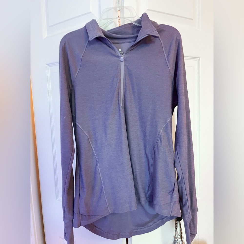 Purple Athletic Quarter Zip Jacket - Thumb Holes on sleeve!!